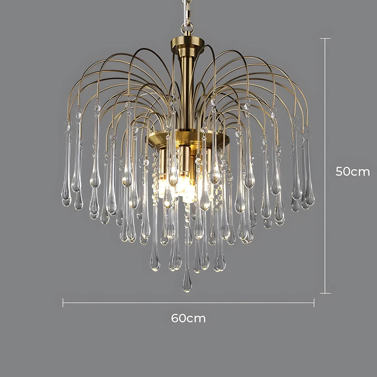 Hawick Axis Crystal Arched Chandelier — gallery image 18