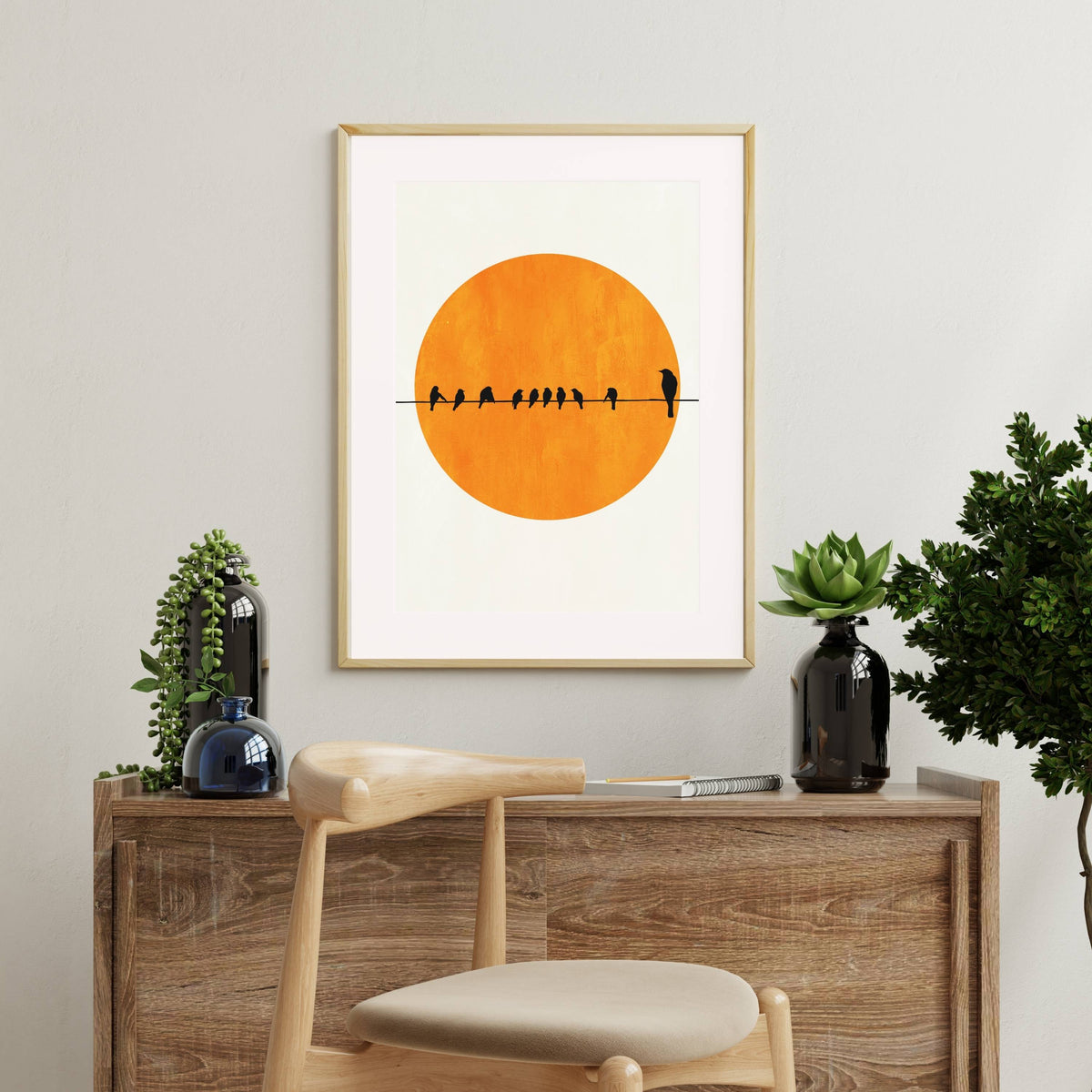 Laurelwood Axis Bird Wall Art Print — gallery image 15
