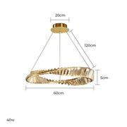 Riverton Axis Crystal Spiral Chandelier — gallery image 14