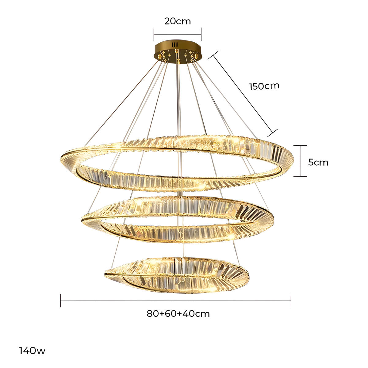Riverton Axis Crystal Spiral Chandelier — gallery image 19