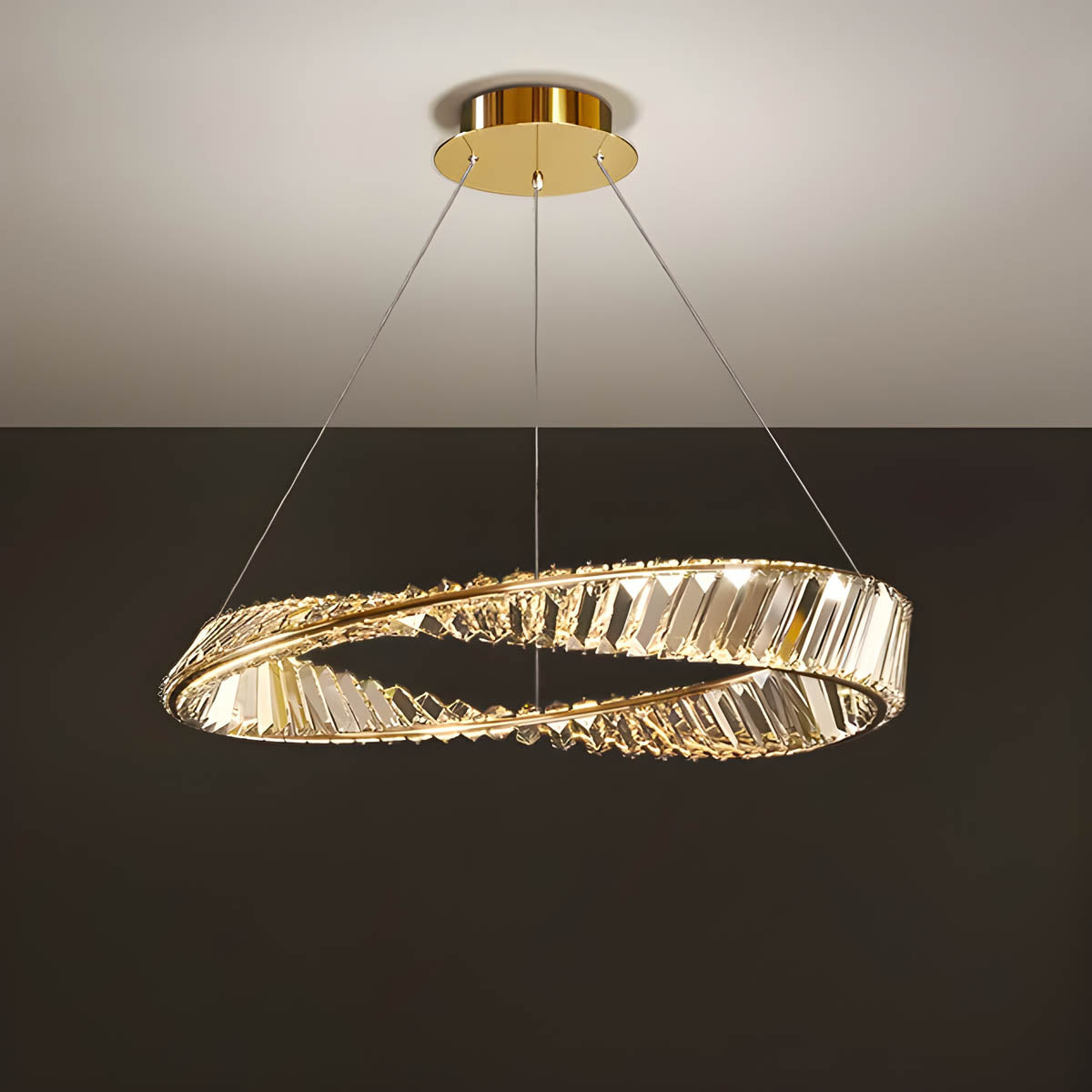 Riverton Axis Crystal Spiral Chandelier — gallery image 9