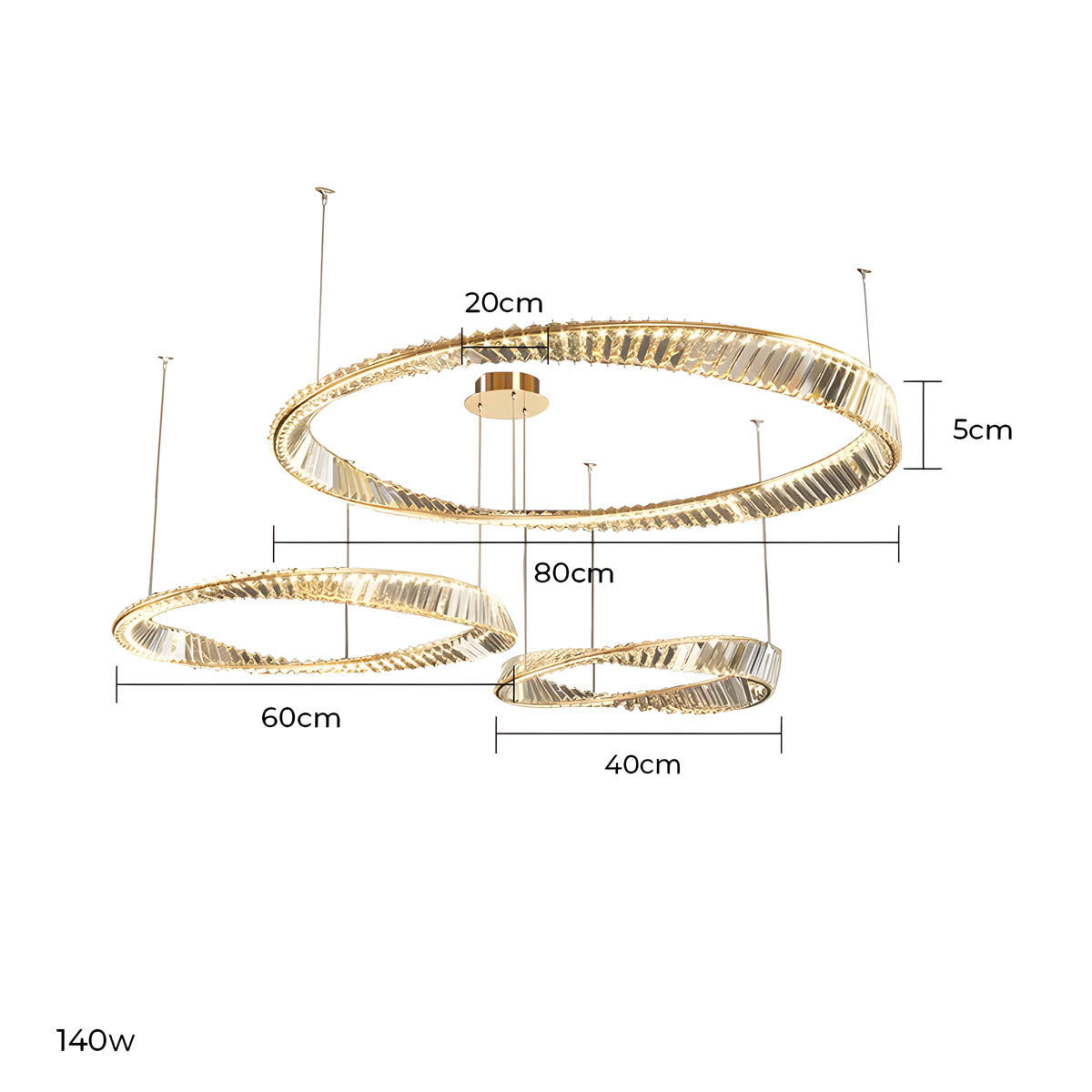 Riverton Axis Crystal Spiral Chandelier — gallery image 21