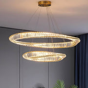 Riverton Axis Crystal Spiral Chandelier — gallery image 8