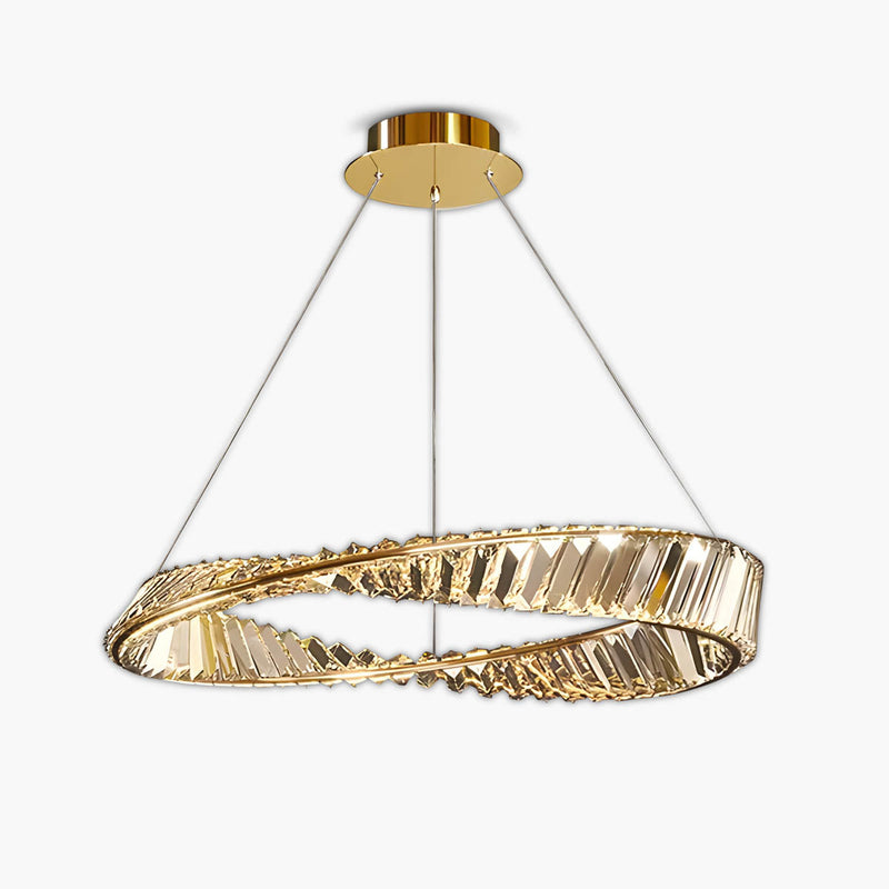 Riverton Axis Crystal Spiral Chandelier — gallery image 1