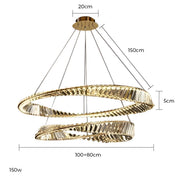 Riverton Axis Crystal Spiral Chandelier — gallery image 18