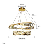 Riverton Axis Crystal Spiral Chandelier — gallery image 16
