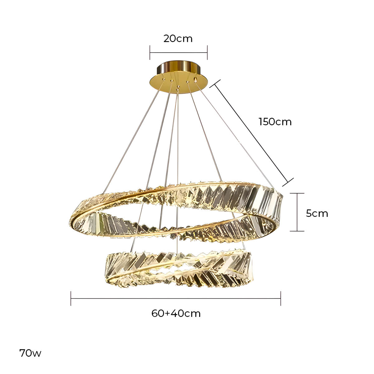 Riverton Axis Crystal Spiral Chandelier — gallery image 16