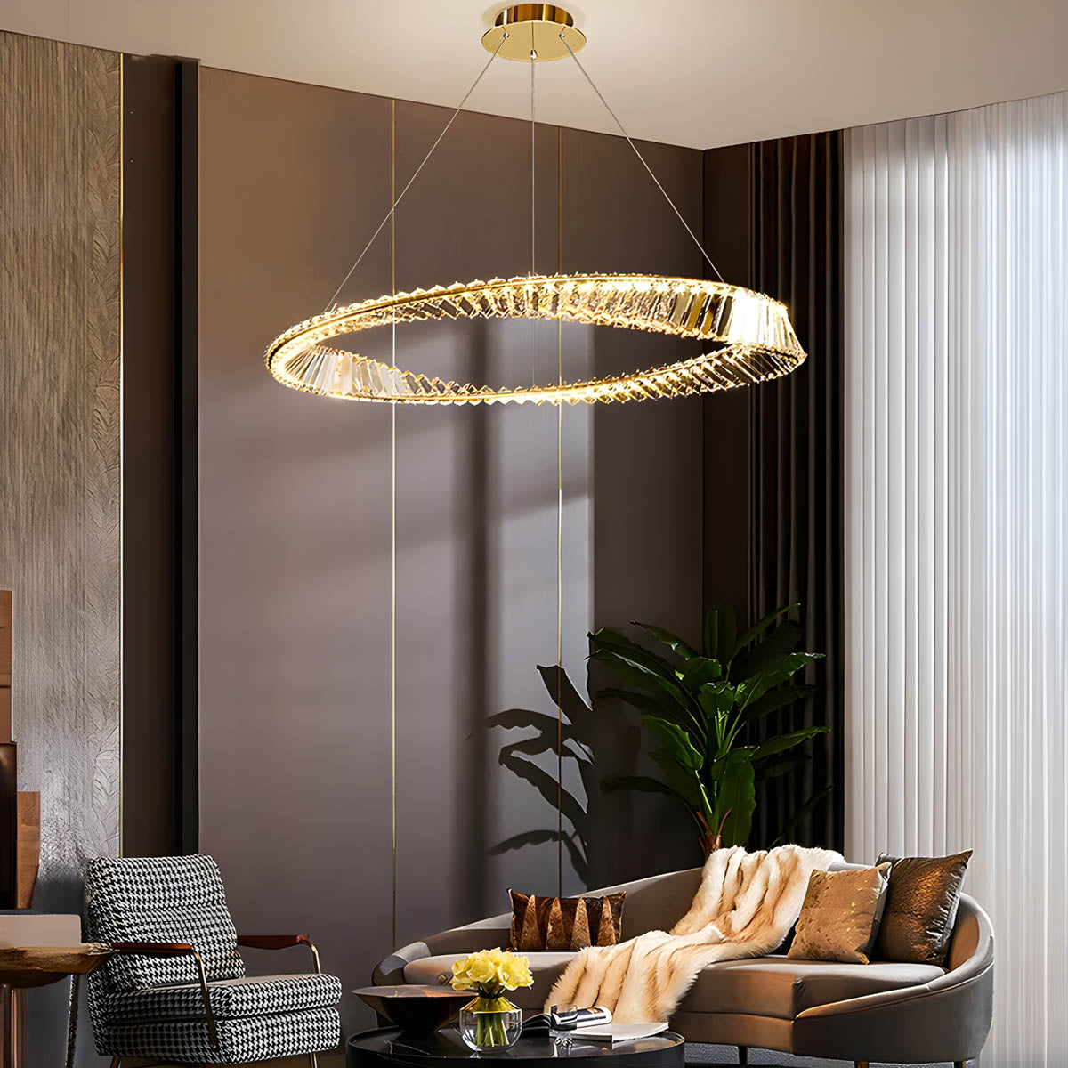 Riverton Axis Crystal Spiral Chandelier — gallery image 3