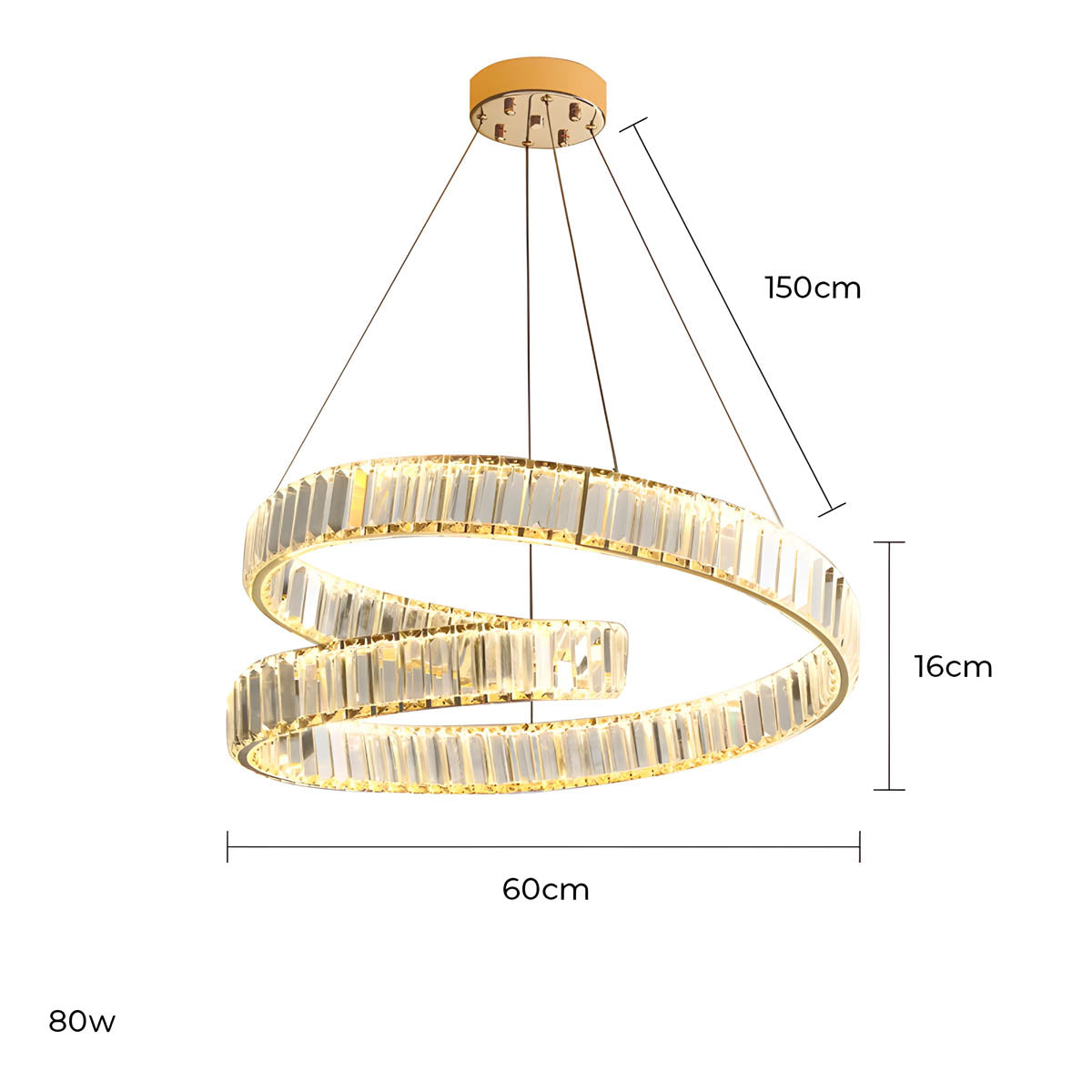 Fielding Axis Crystal Linear Chandelier — gallery image 15