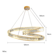 Fielding Axis Crystal Linear Chandelier — gallery image 18