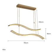 Fielding Axis Crystal Linear Chandelier — gallery image 22