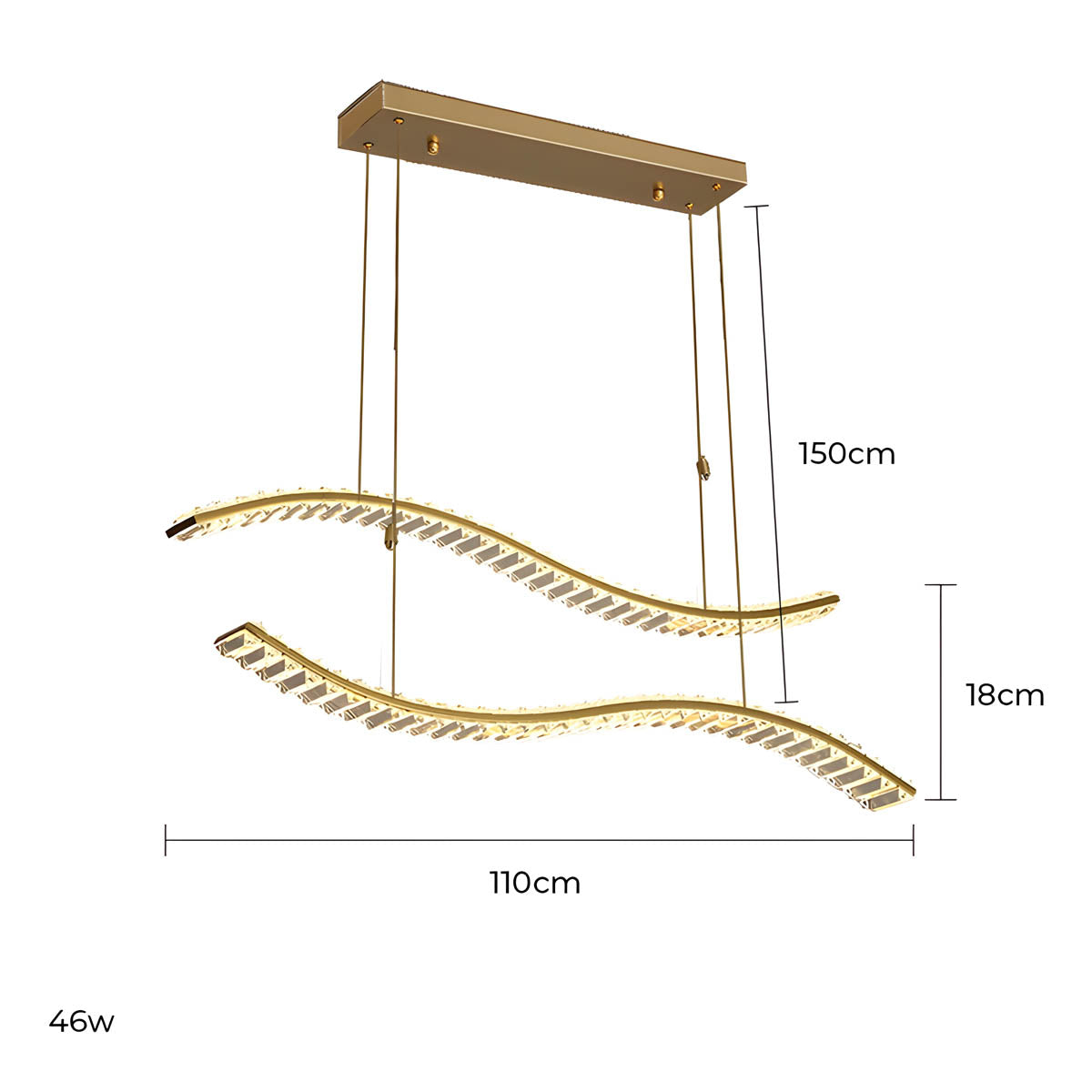 Fielding Axis Crystal Linear Chandelier — gallery image 22