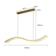 Fielding Axis Crystal Linear Chandelier — gallery image 23