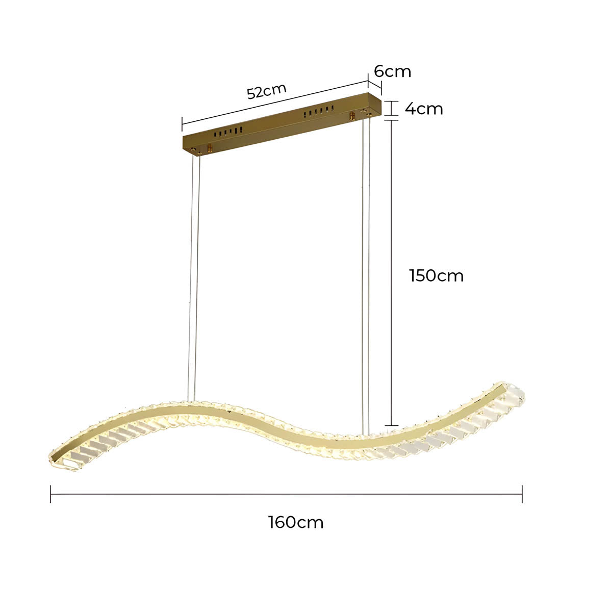 Fielding Axis Crystal Linear Chandelier — gallery image 23