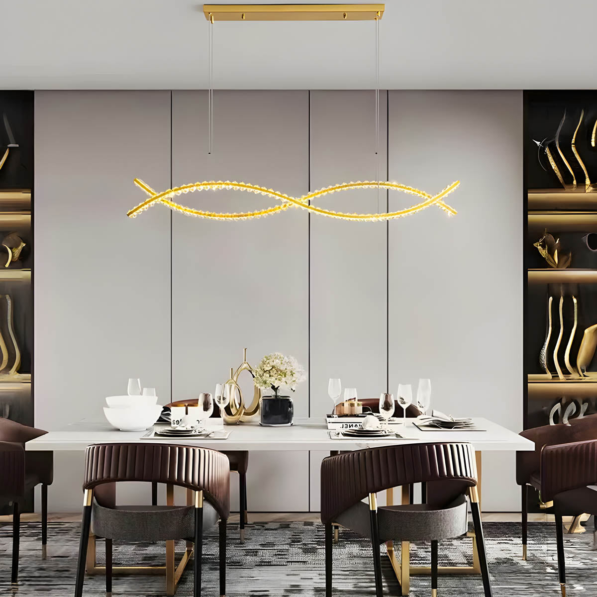 Fielding Axis Crystal Linear Chandelier — gallery image 12