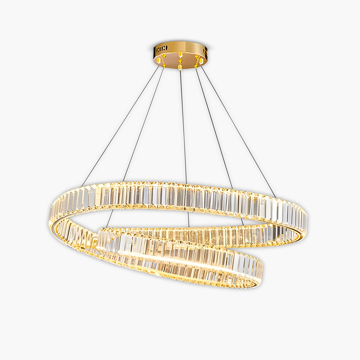 Fielding Axis Crystal Linear Chandelier — gallery image 1