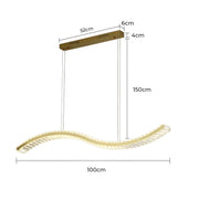 Fielding Axis Crystal Linear Chandelier — gallery image 21