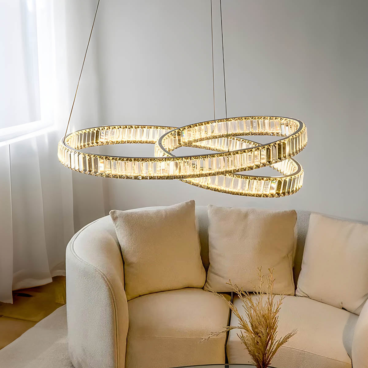 Fielding Axis Crystal Linear Chandelier — gallery image 9
