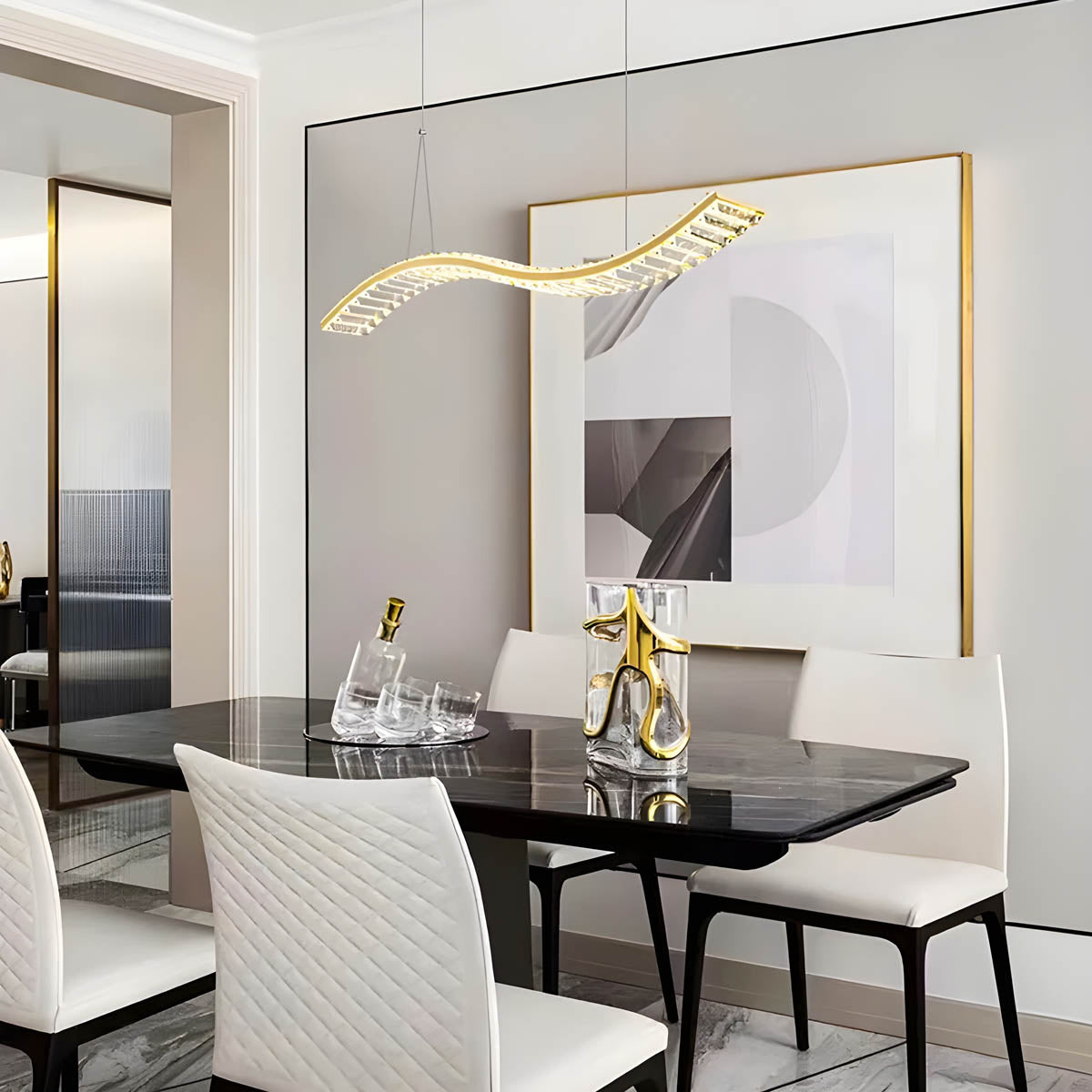 Fielding Axis Crystal Linear Chandelier — gallery image 5