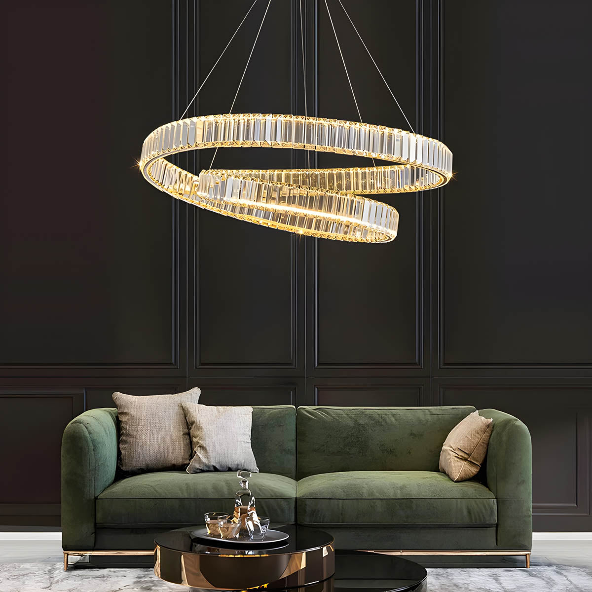 Fielding Axis Crystal Linear Chandelier — gallery image 2
