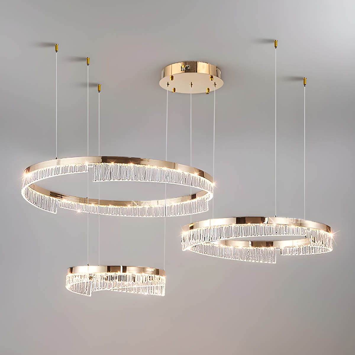 Brookfield Axis Aluminum Ring Chandelier — gallery image 7
