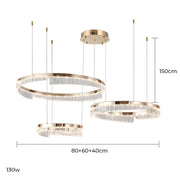 Brookfield Axis Aluminum Ring Chandelier — gallery image 14