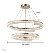 Brookfield Axis Aluminum Ring Chandelier — gallery image 13