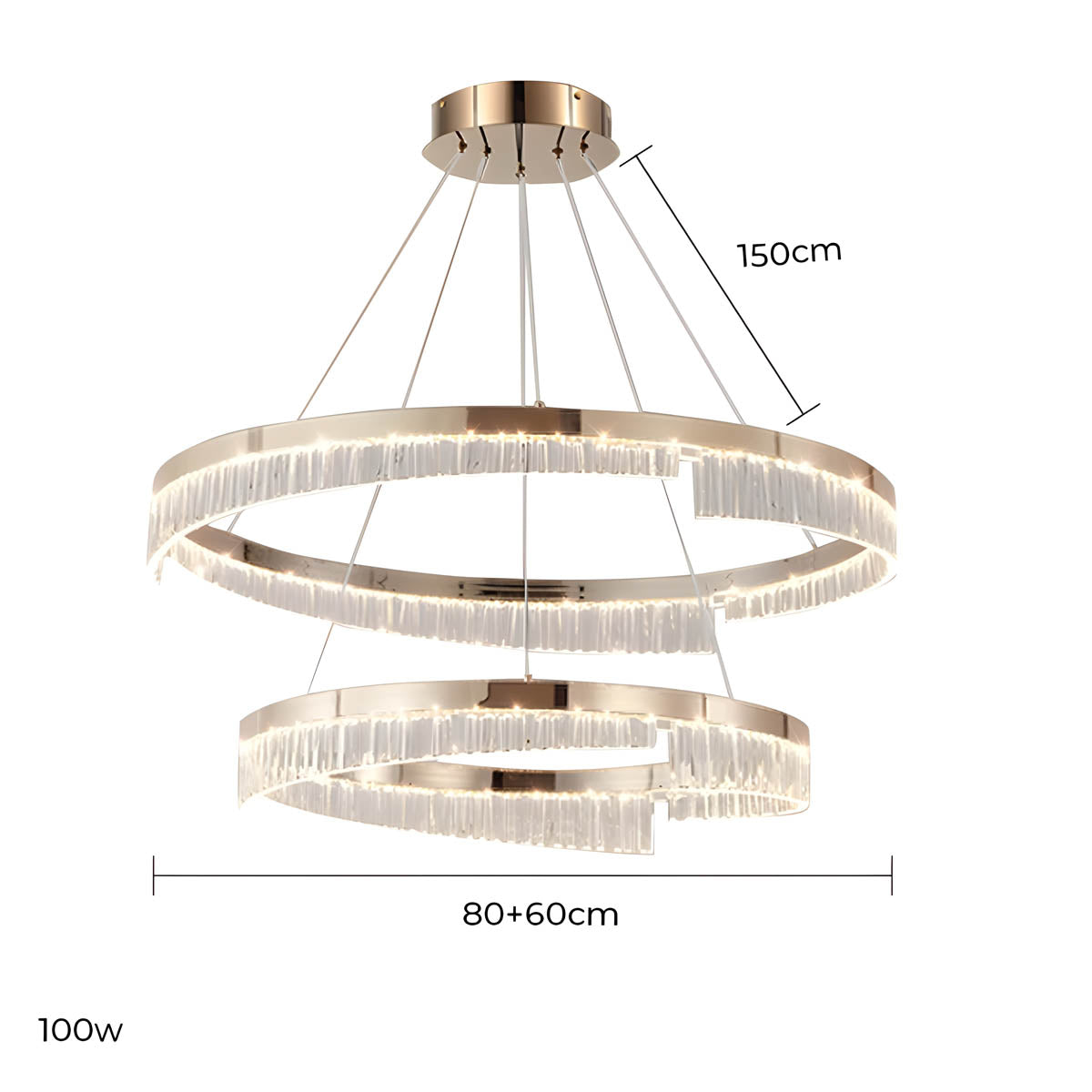 Brookfield Axis Aluminum Ring Chandelier — gallery image 13