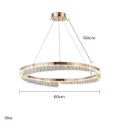 Brookfield Axis Aluminum Ring Chandelier — gallery image 10