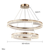 Brookfield Axis Aluminum Ring Chandelier — gallery image 12