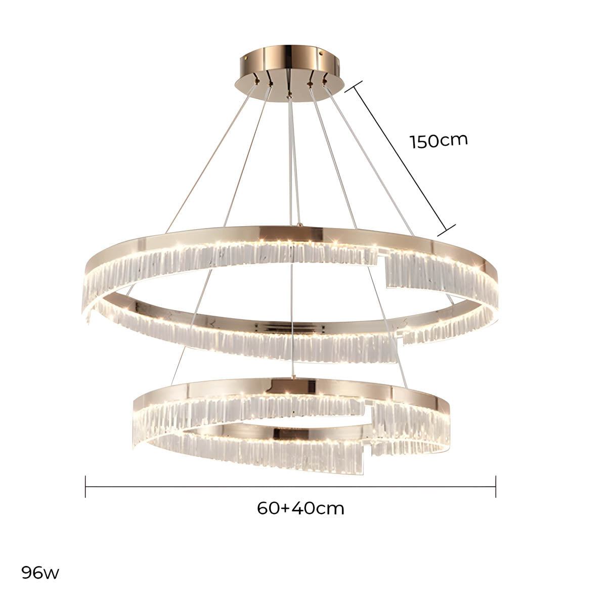 Brookfield Axis Aluminum Ring Chandelier — gallery image 12
