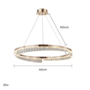 Brookfield Axis Aluminum Ring Chandelier — gallery image 9