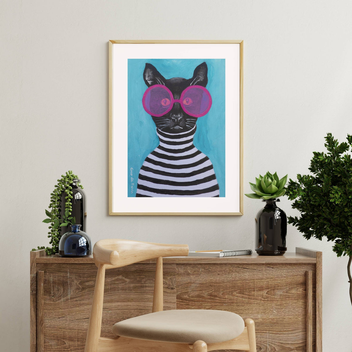 Alderwood Axis Cat Wall Art Print — gallery image 8