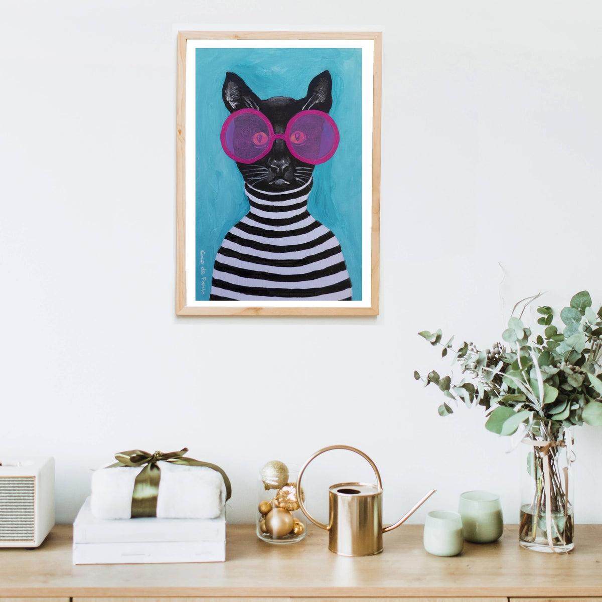 Alderwood Axis Cat Wall Art Print — gallery image 2
