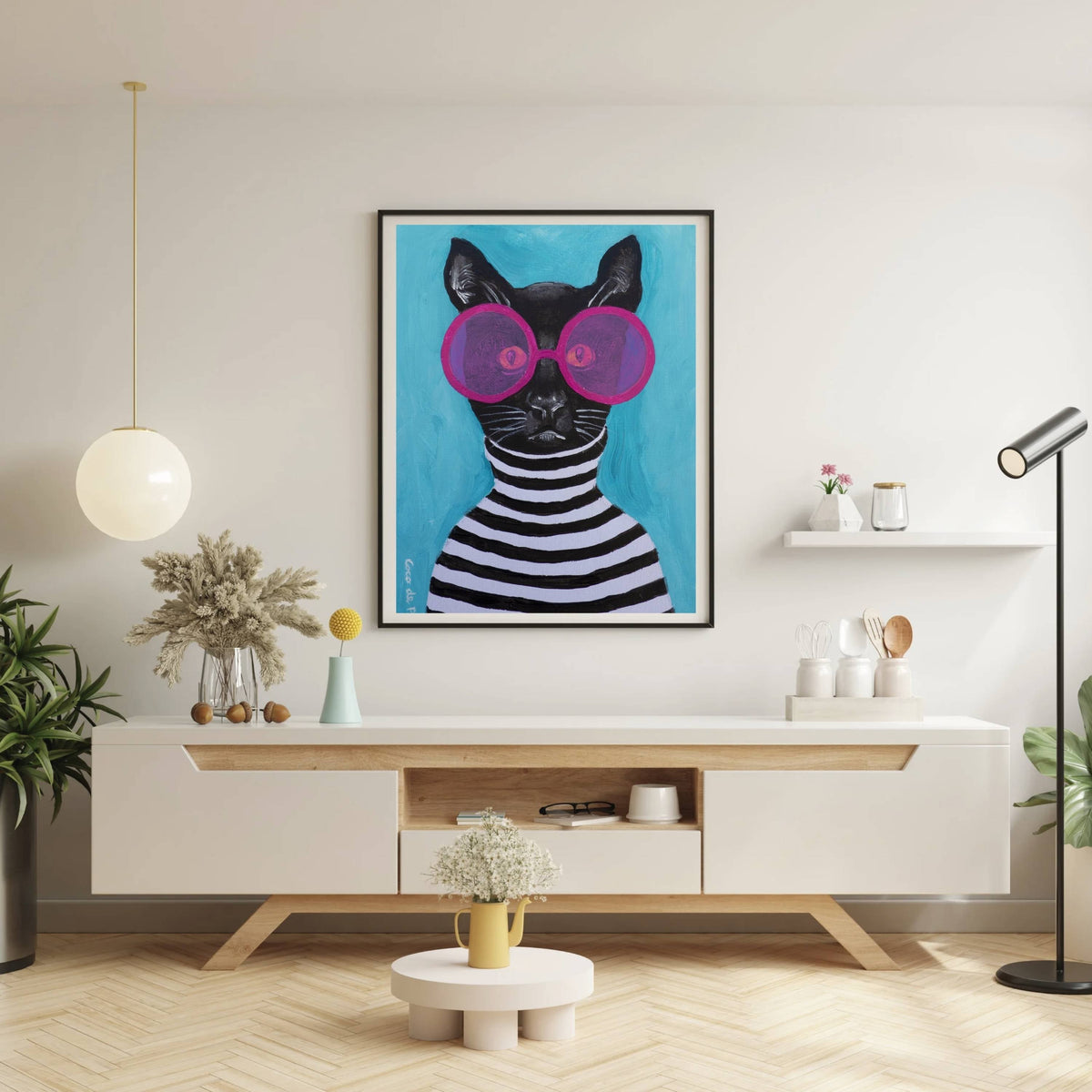 Alderwood Axis Cat Wall Art Print — gallery image 14