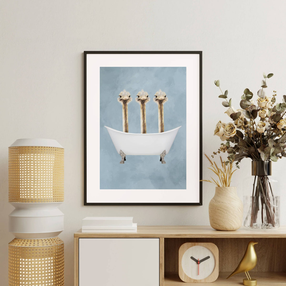 Briarley Axis Ostrich Wall Art Print — gallery image 3