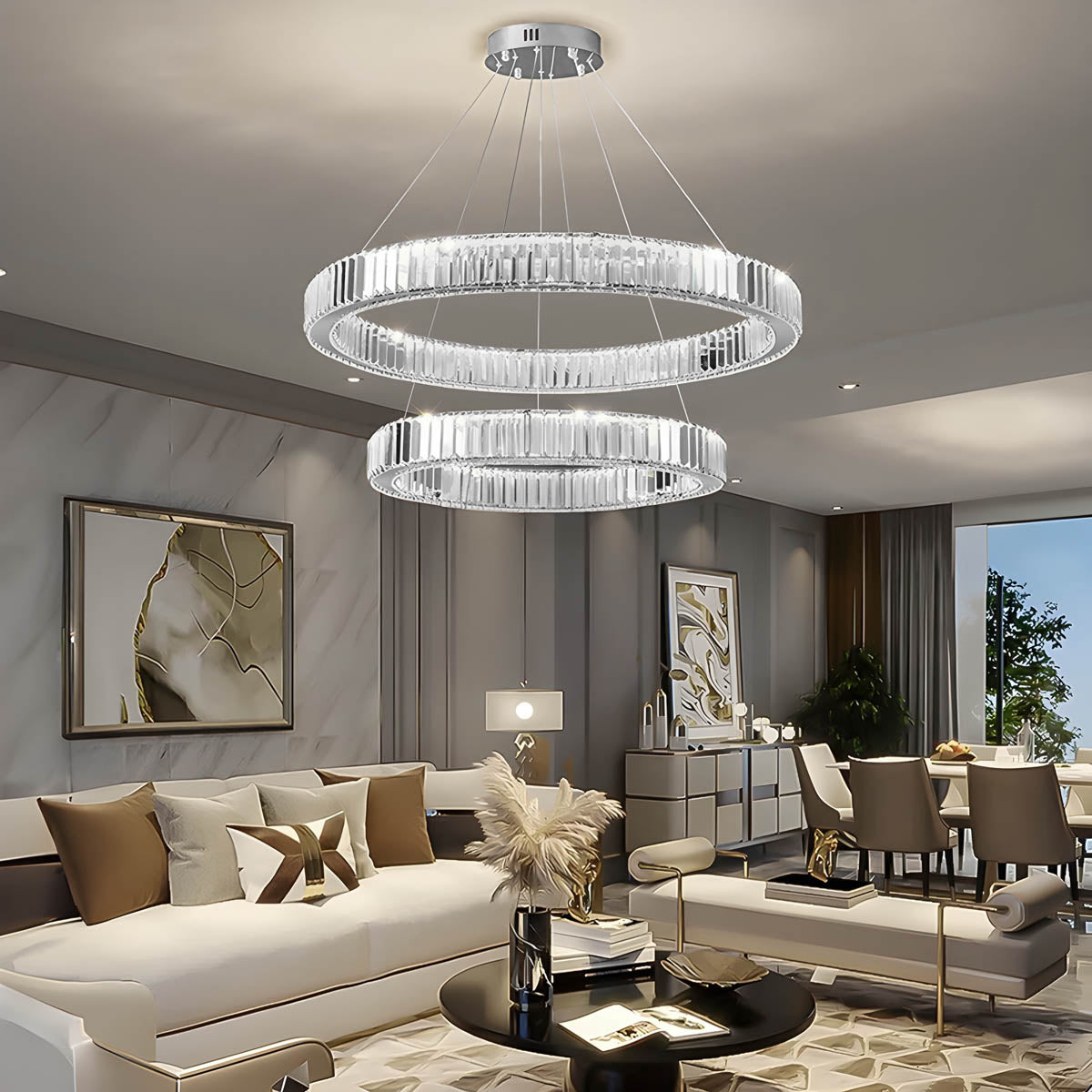 Norwood Axis Crystal Spiral Chandelier — gallery image 5