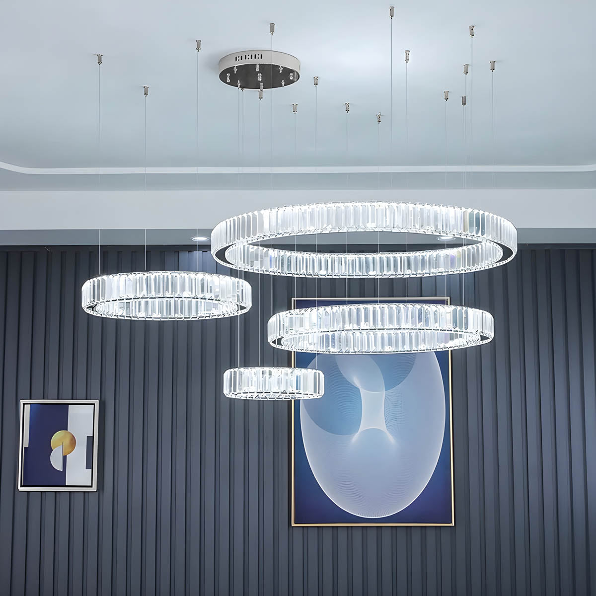 Norwood Axis Crystal Spiral Chandelier — gallery image 8