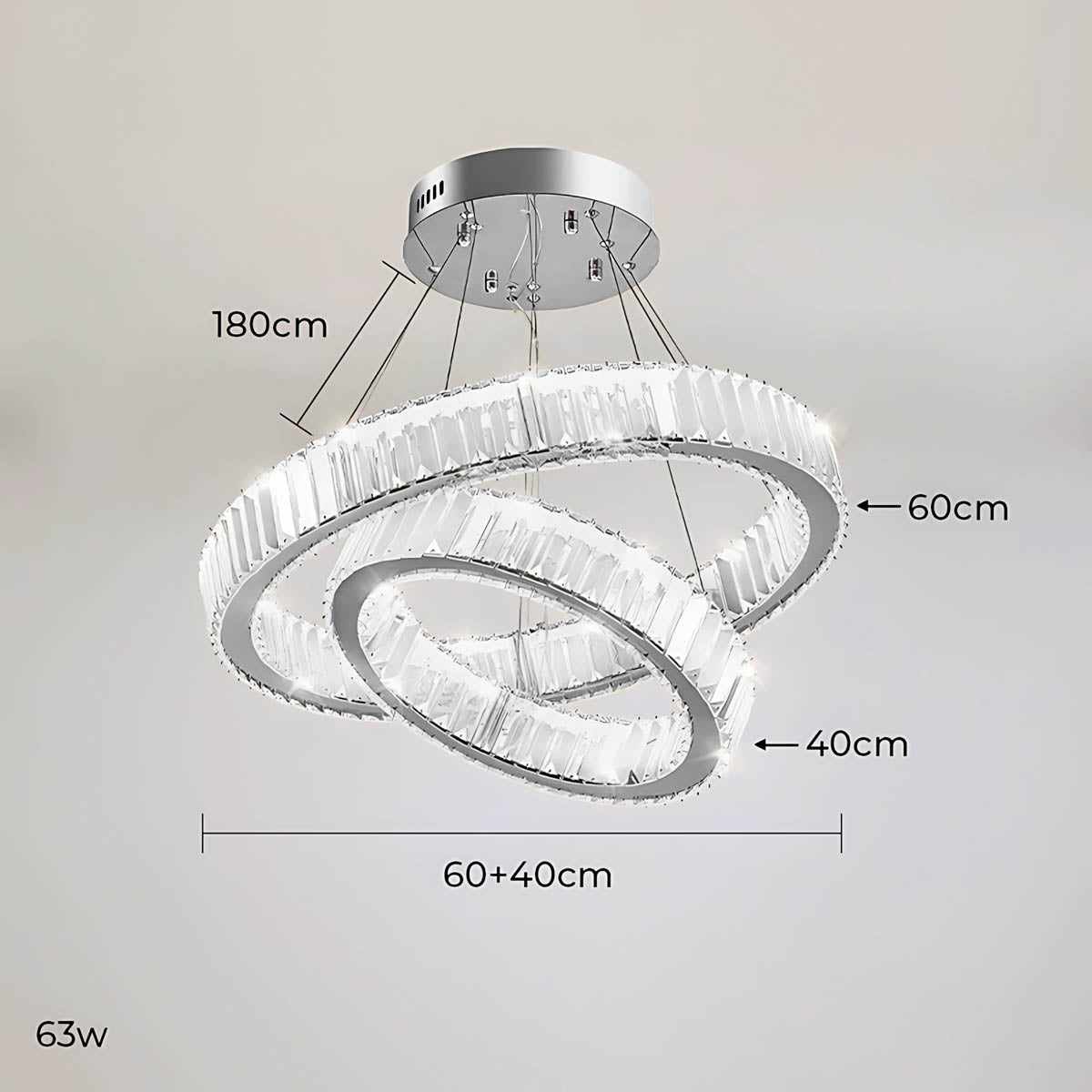 Norwood Axis Crystal Spiral Chandelier — gallery image 11