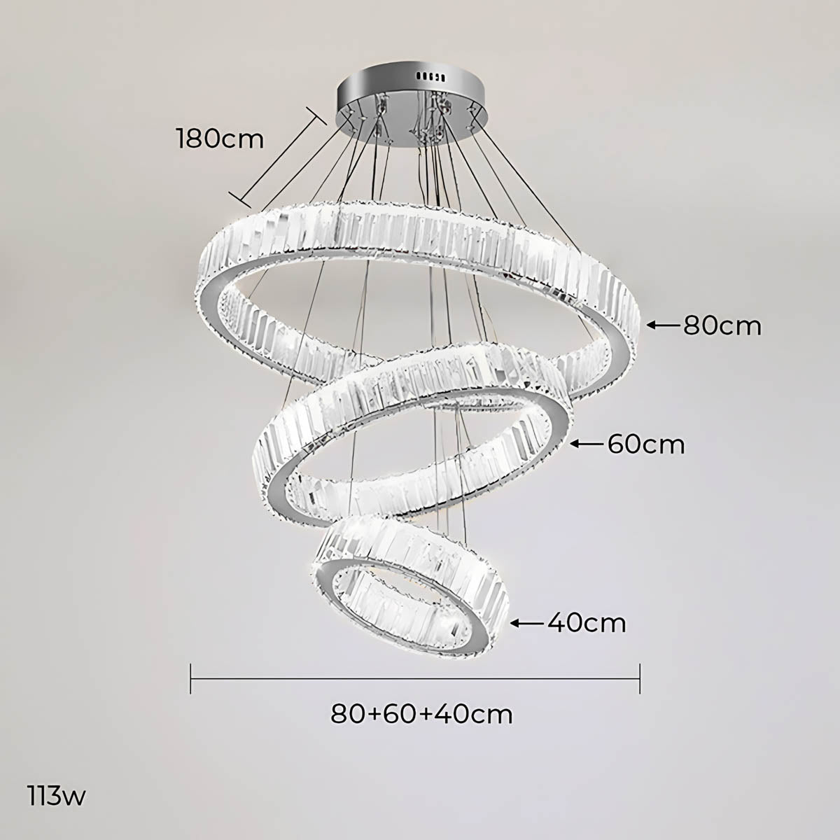 Norwood Axis Crystal Spiral Chandelier — gallery image 13
