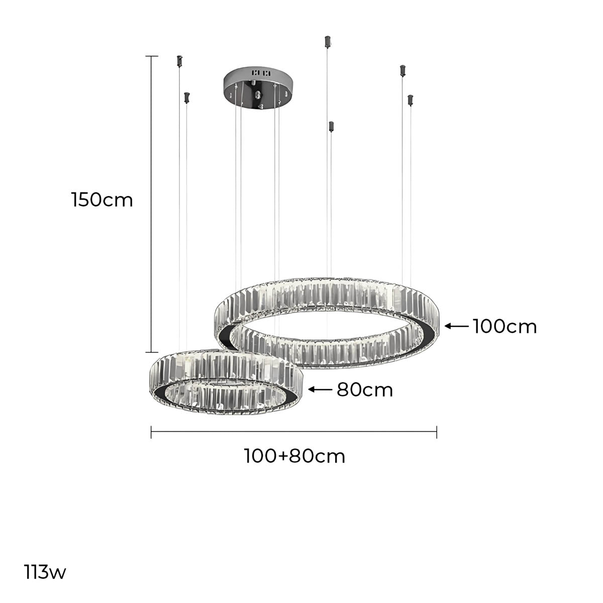 Norwood Axis Crystal Spiral Chandelier — gallery image 17