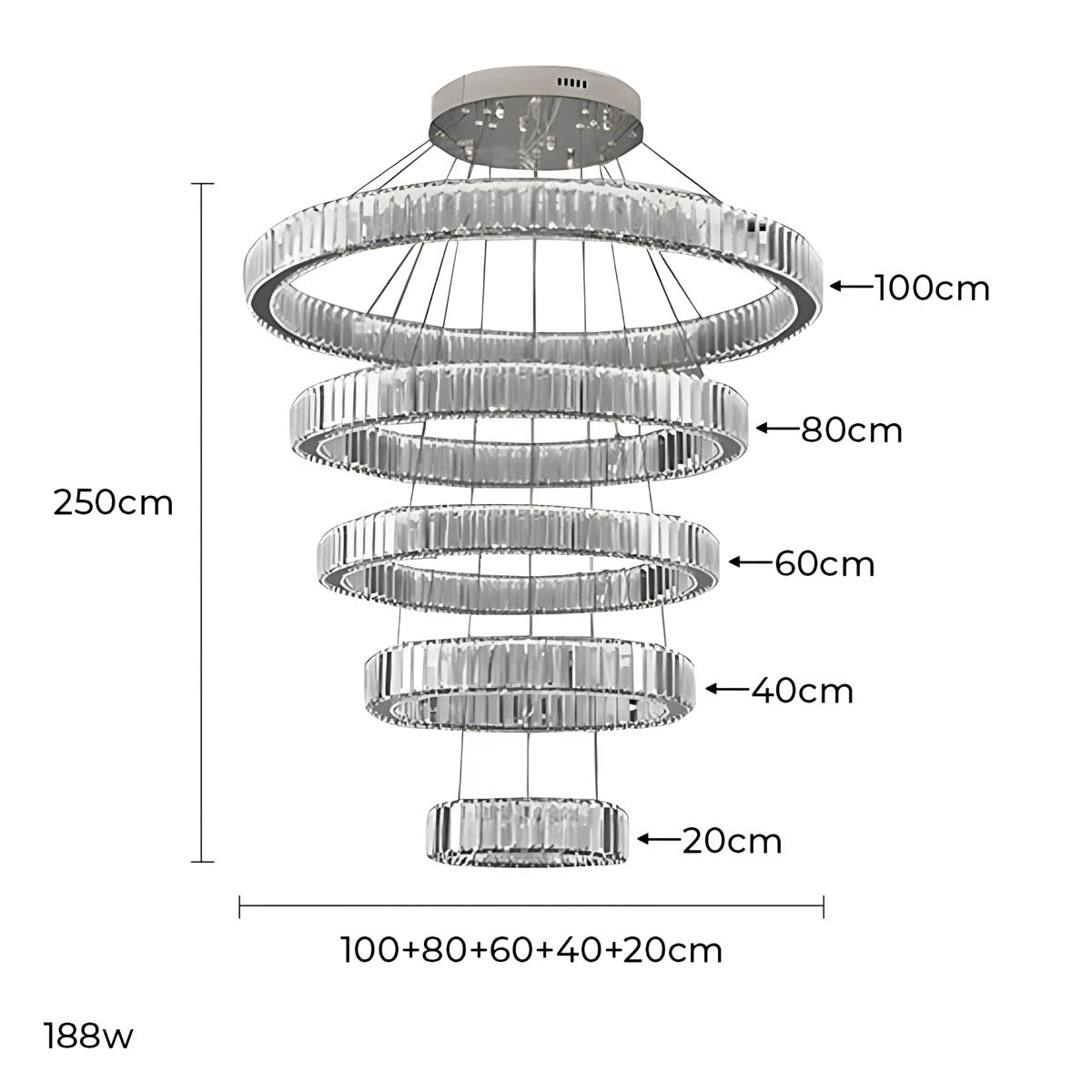 Norwood Axis Crystal Spiral Chandelier — gallery image 19