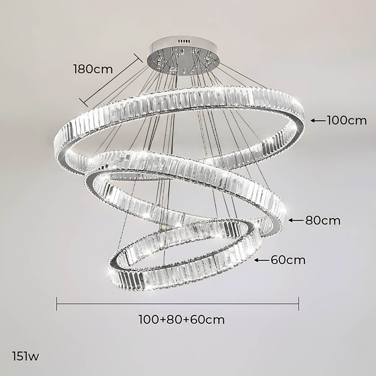 Norwood Axis Crystal Spiral Chandelier — gallery image 28