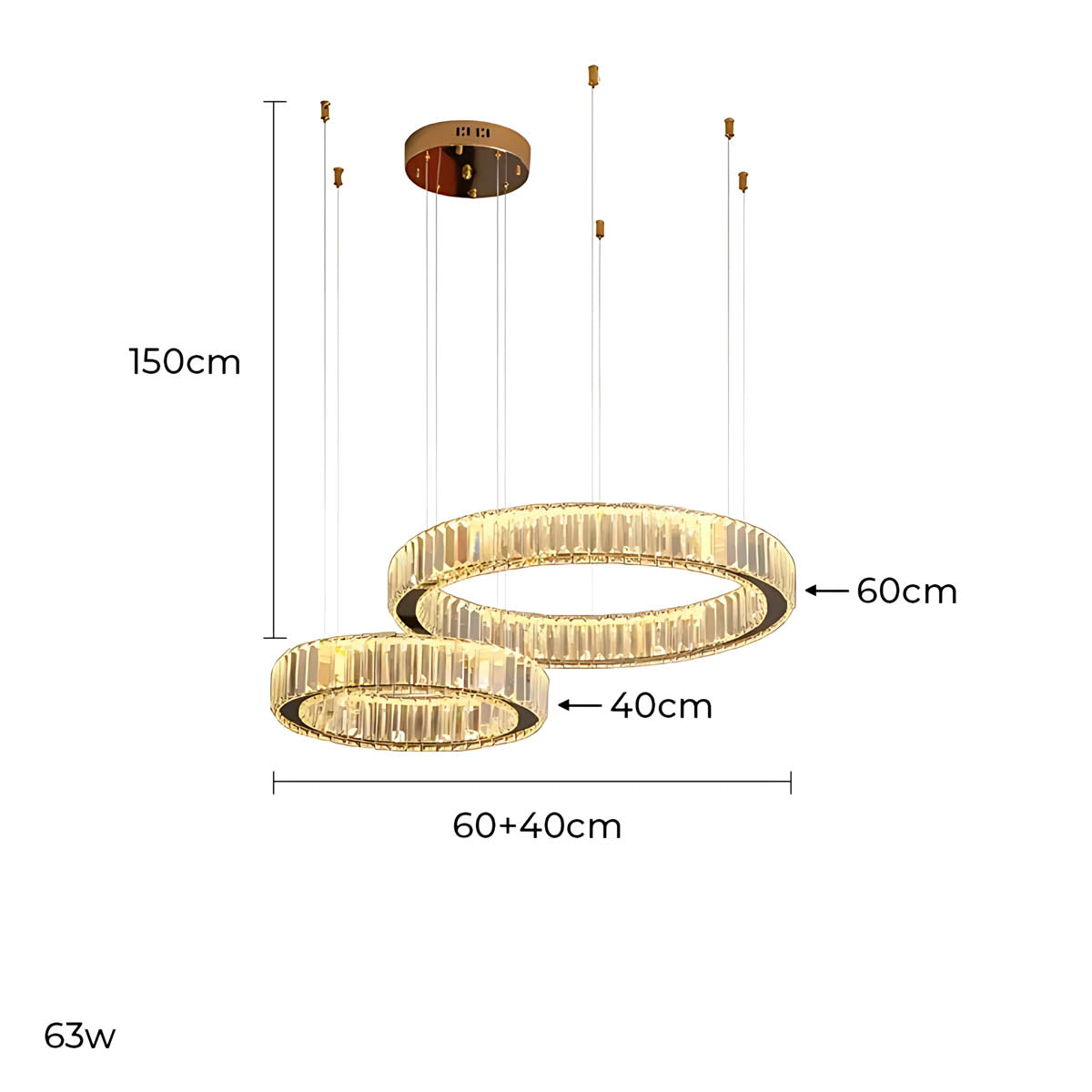 Rosewood Axis Crystal Spiral Chandelier — gallery image 27