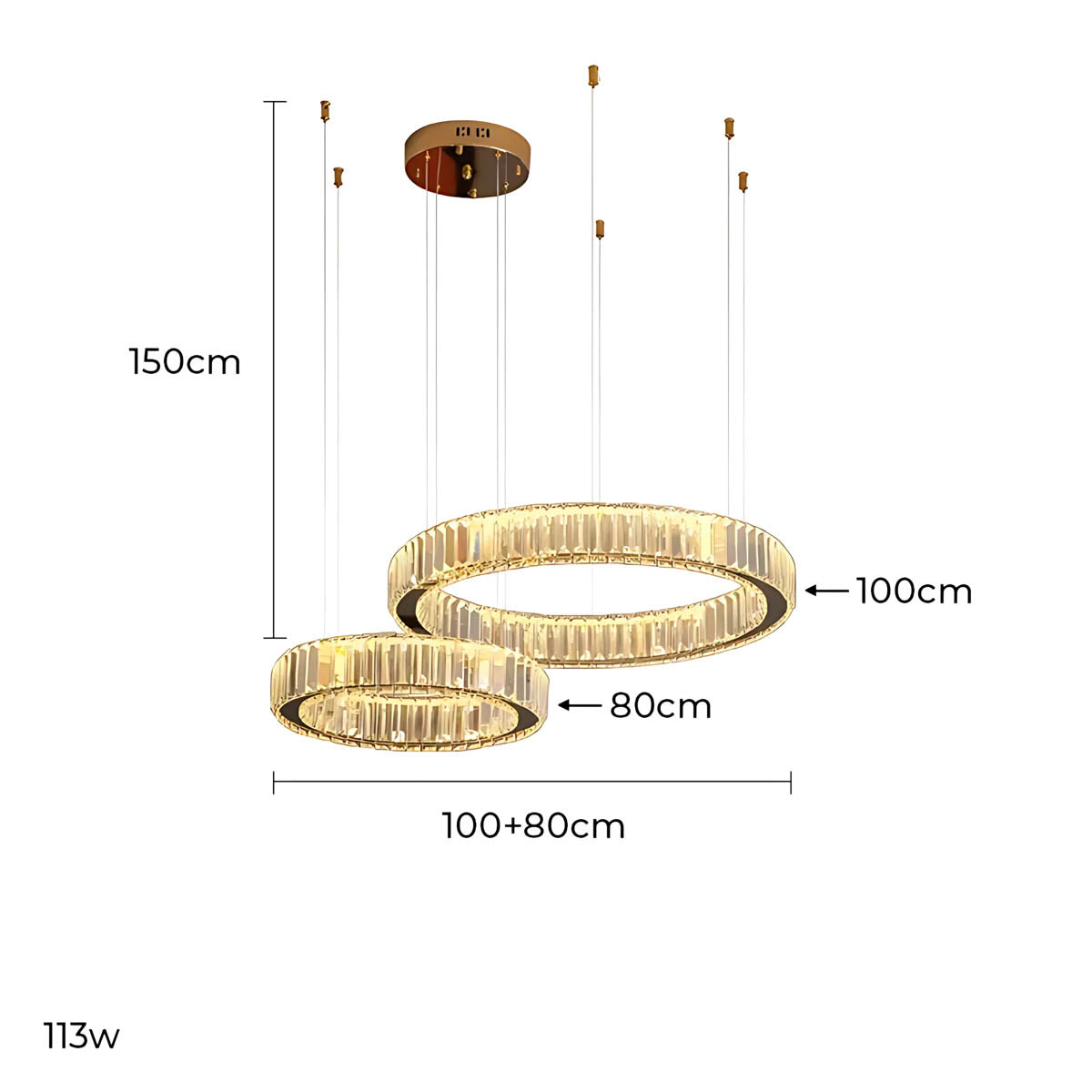 Rosewood Axis Crystal Spiral Chandelier — gallery image 29