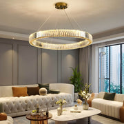 Rosewood Axis Crystal Spiral Chandelier — gallery image 2