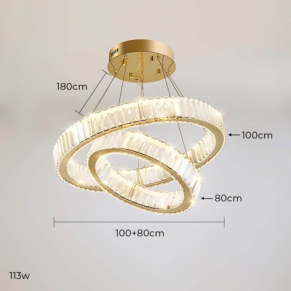 Rosewood Axis Crystal Spiral Chandelier — gallery image 20