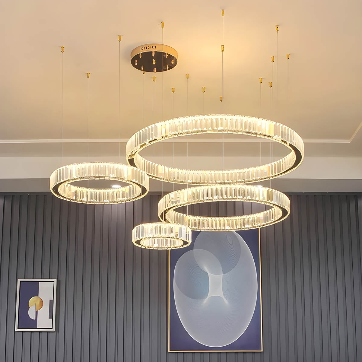 Rosewood Axis Crystal Spiral Chandelier — gallery image 9