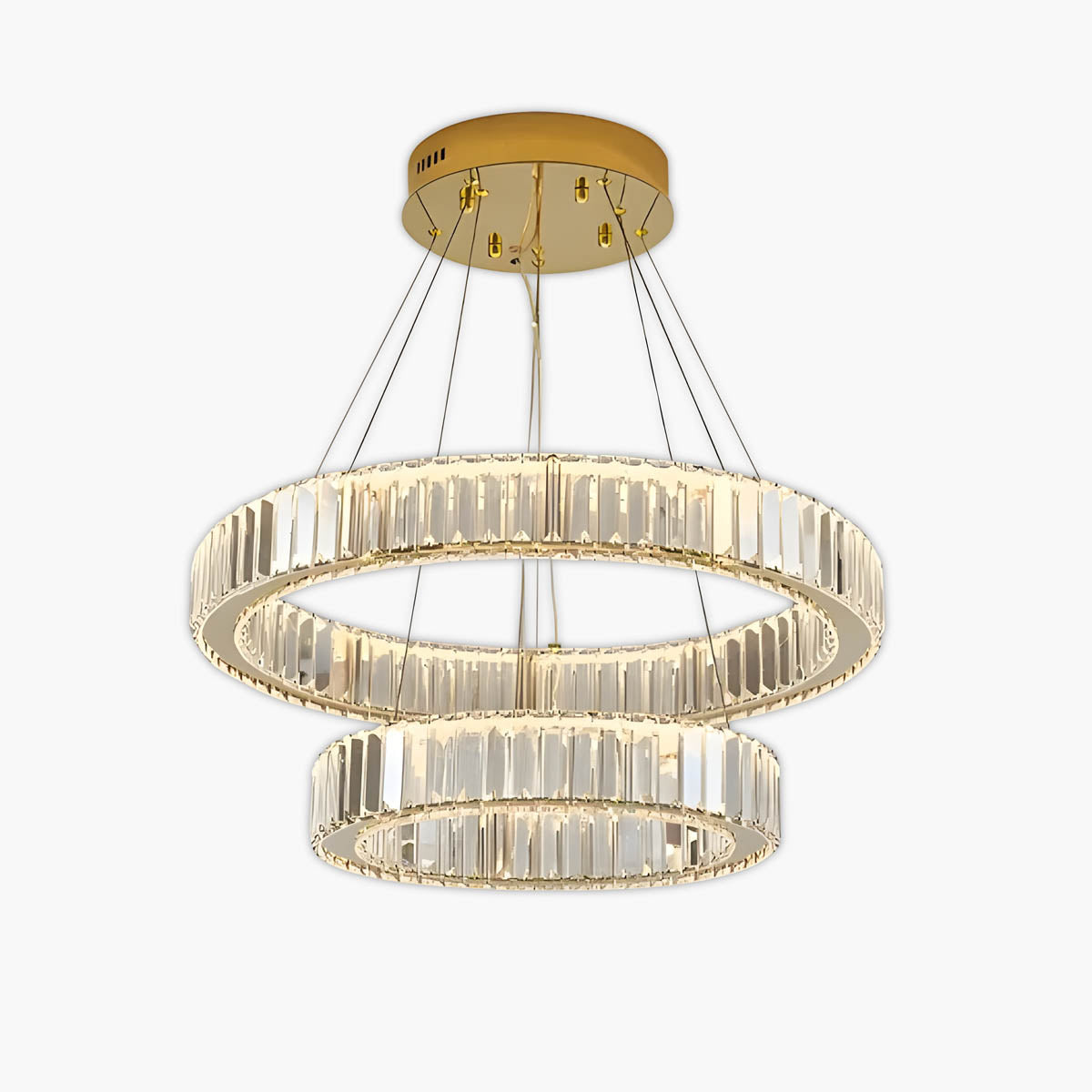 Rosewood Axis Crystal Spiral Chandelier — gallery image 1