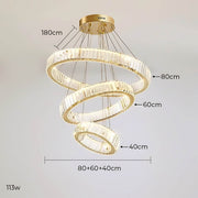 Rosewood Axis Crystal Spiral Chandelier — gallery image 22